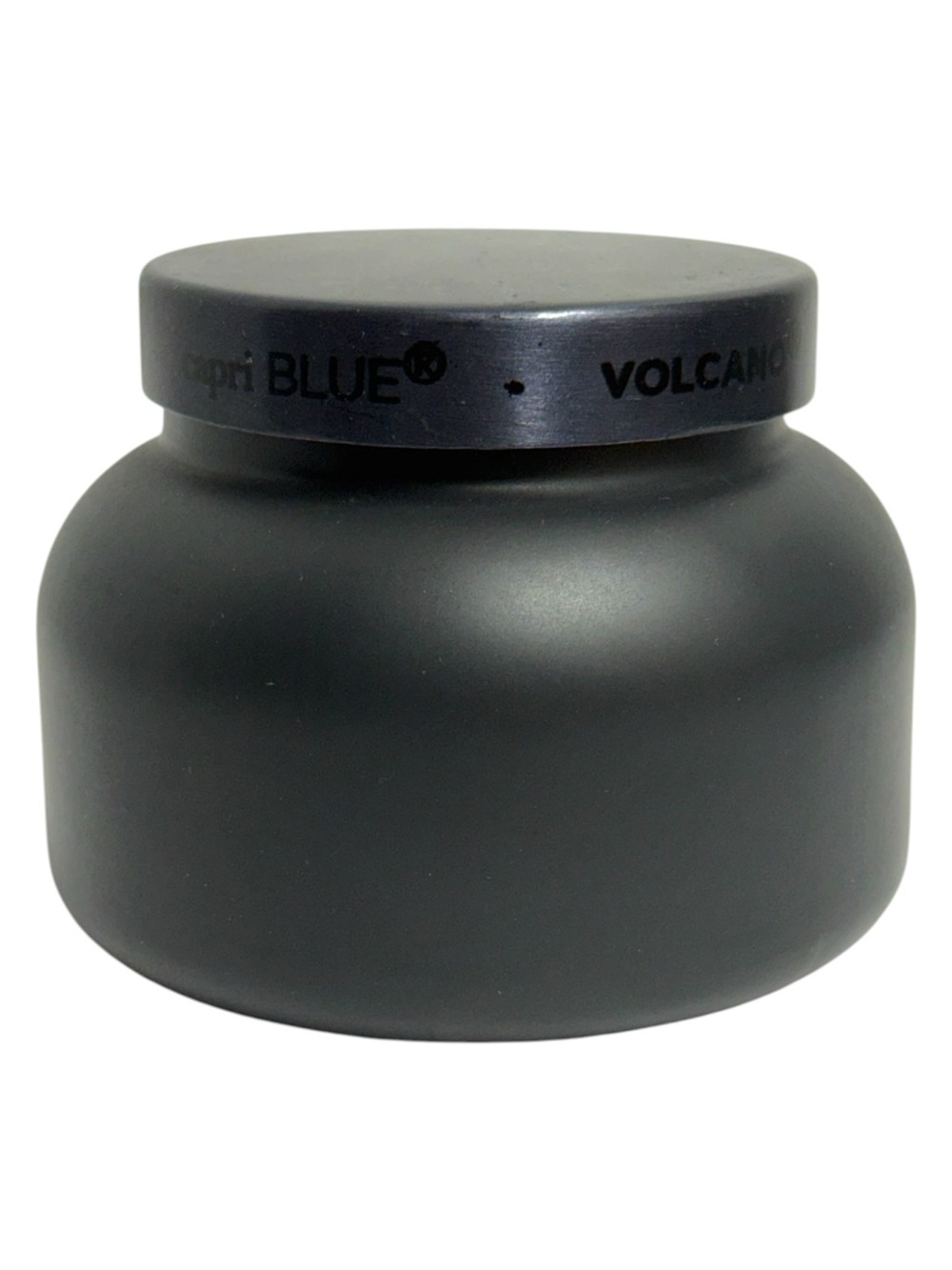Capri BLUE Volcano Candle Matte Black Jar NWOT